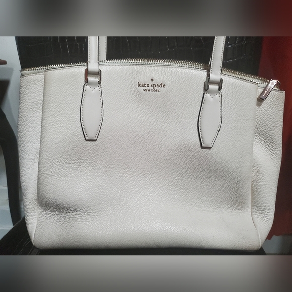 KATE SPADE -Monet Large Leather Triple Compartment Tote Purse - Picture 3 of 10